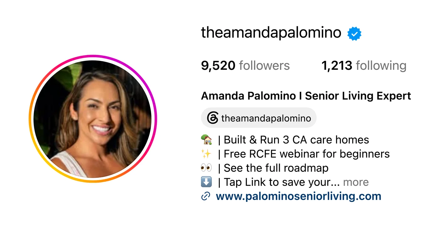 Amanda Palomino's Instagram profile, @theamandapalomino, 9,520 followers